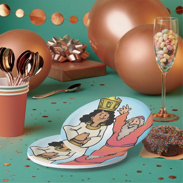 Biblical Queen and Prophet Faith-Based Characters Paper Plates (Creator Uploaded)