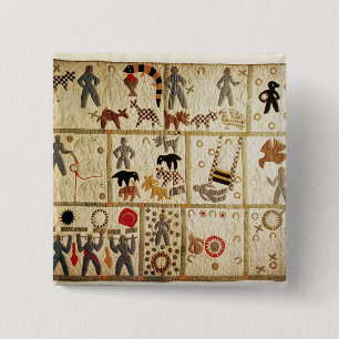 Biblical quilt, Virginia Pinback Button