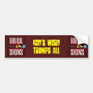 Biblical Signs 2018 "God's Word" Bumper Sticker