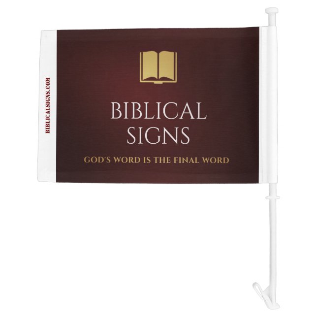 Biblical Signs Logo Car Flag (Back)