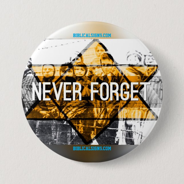 Biblical Signs "Never Forget" Button (Front)
