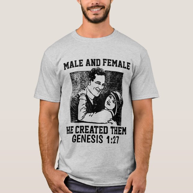 BIBLICAL TRADITIONAL MARRIAGE CHRISTIAN T-SHIRTS (Front)