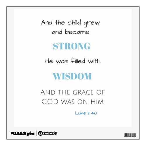 Biblical Wall Decal Baby Boy Nursery Decal