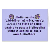 Bibliomania Blank Card (Front Horizontal)