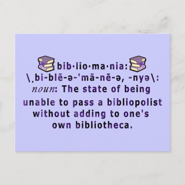 Bibliomania Postcard (Front)