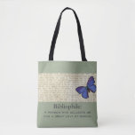 Bibliophile-butterfly-sophisticated-handbag-tote Tote Bag at Zazzle