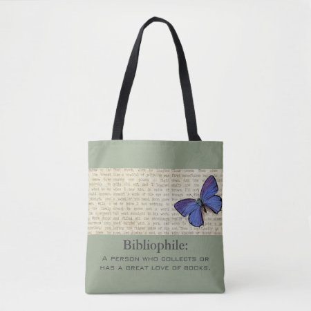 Bibliophile-butterfly-sophisticated-handbag-tote Tote Bag