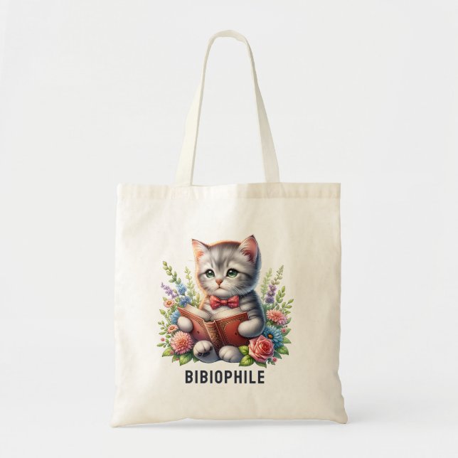 Bibliophile Cute Car Reading A Book Tote Bag (Front)