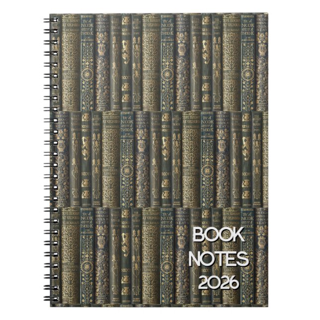 Bibliophile Notes 2026 Notebook (Front)