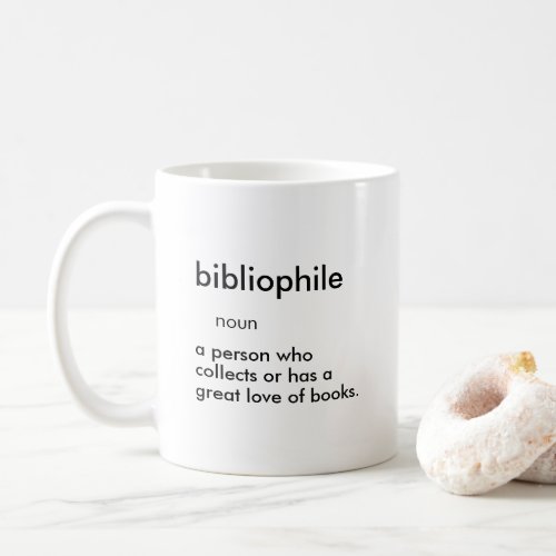 bibliophile noun definition dictionary meaning coffee mug
