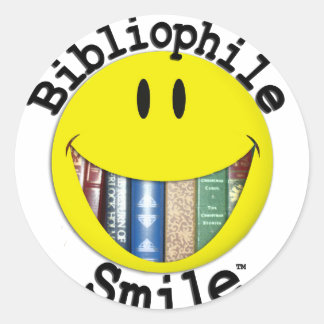 Bibliophile Smile Classic Round Sticker