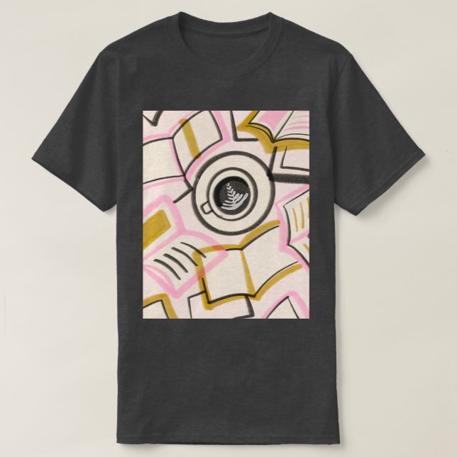 Bibliophiles Latte Break 2 T-Shirt (Design Front)
