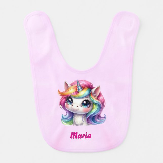 Bibs cute unicorn  (Front)