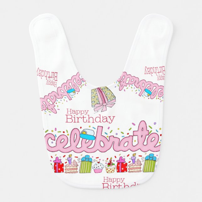 Bibs Happy Birthday FUN Cupcake (Front)