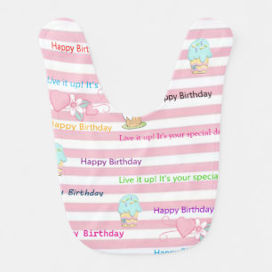 Bibs Happy Birthday FUN Cupcake