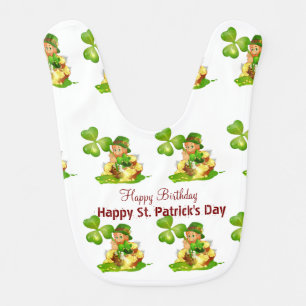 Bibs Happy Birthday St. Patrick's Day 
