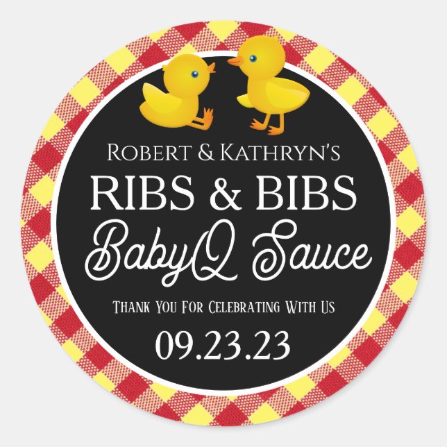 Bibs & Ribs BabyQ Personalized Label (Front)