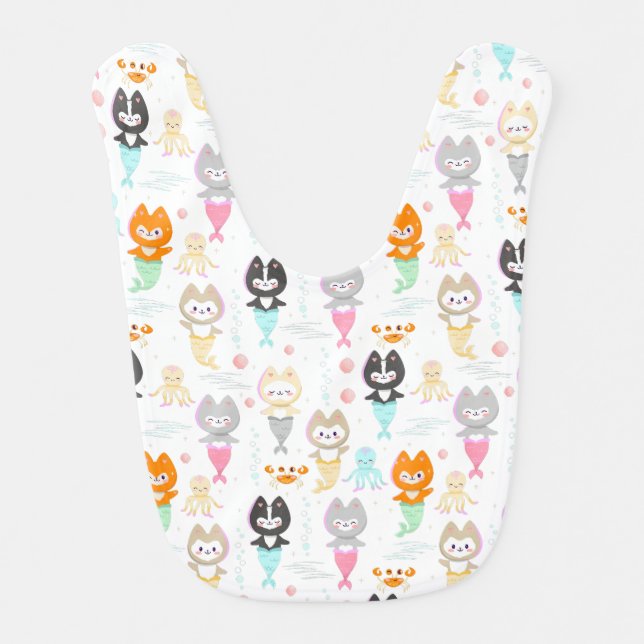 Bibs with a modern minimalist design. (Front)