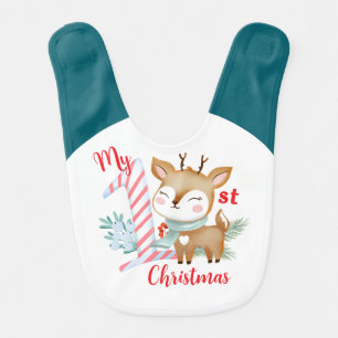 Bibs with an adorable illustration of a baby deer