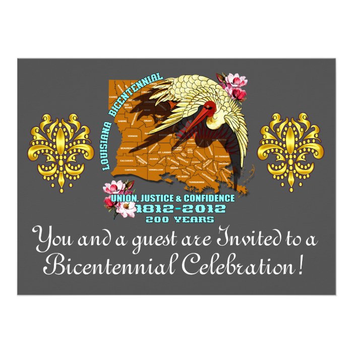 Bicentennial 8.75" x 6.5"  Important Notes Below Invites