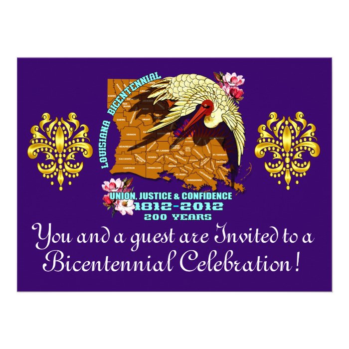 Bicentennial 8.75" x 6.5"  Important Notes Below Custom Invites