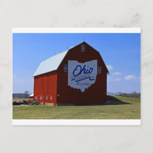 Bicentennial Barn Red Postcard
