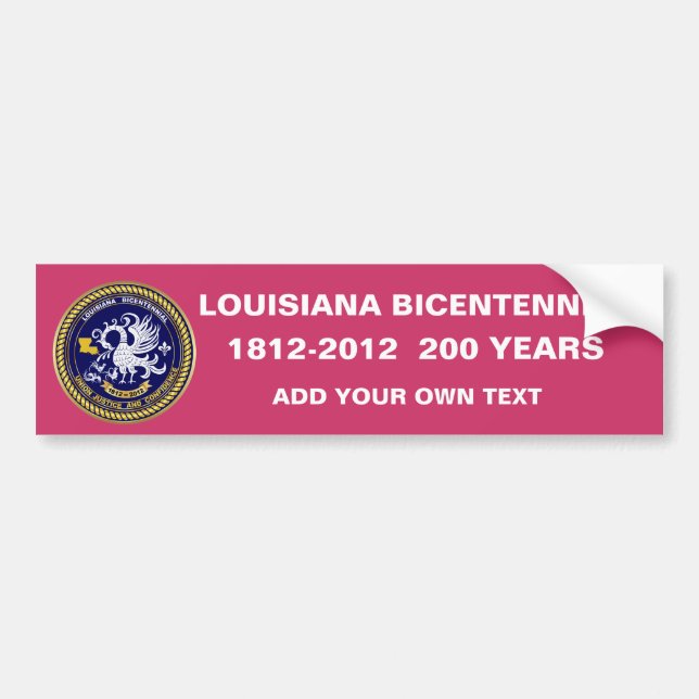 Bicentennial Louisiana Mardi Gras Party See Notes Bumper Sticker (Front)