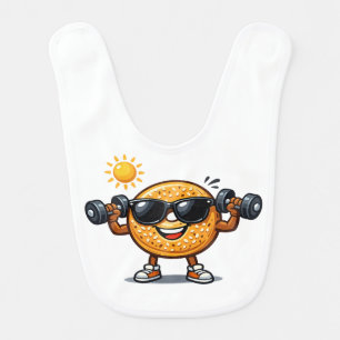 Bicep Bagel Baby Bib