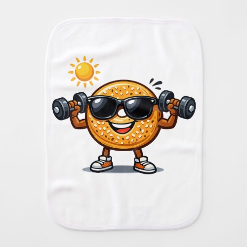 Bicep Bagel Baby Burp Cloth