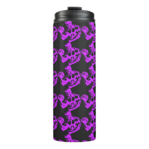 Bicep Curl Minimalist Gym - Purple Fitness Design Thermal Tumbler