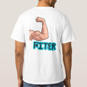 Bicep Flex Fitness Graphic "FITER"  Gym Motivation T-Shirt