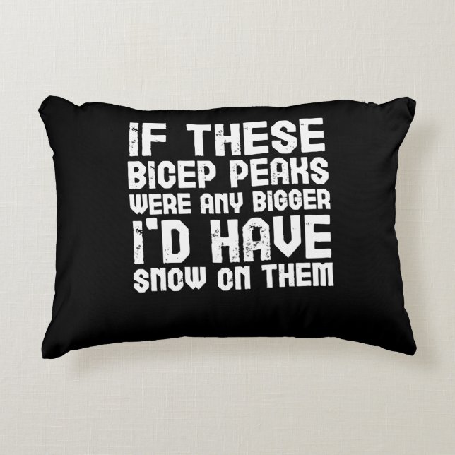 Biceps Fitness Gym Workout Arm Day Accent Pillow (Front)
