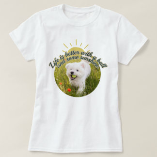Bichon & Ball Dandelion Days T-Shirt