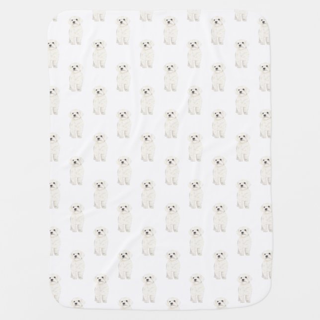 Bichon Bolognese Coton De Tulear Havanese Maltese Baby Blanket (Front)