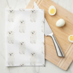 Bichon Bolognese Coton De Tulear Havanese Maltese Kitchen Towel<br><div class="desc">I love this sweet pattern of a bichon maltese havanese coton de tulear bolognese dog watercolor illustration because it's classic enough to serve as a neutral, yet pops as a stand alone piece! It's the perfect addition to any family room, nursery, office, or even the man cave! Cuddle up to...</div>