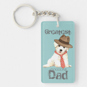 Bichon Dad Keychain