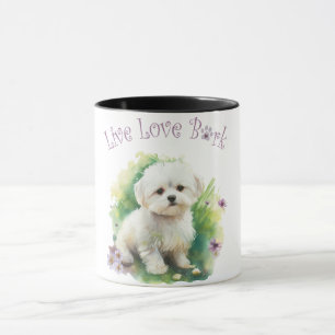 Bichon Dog Mom Floral Mug