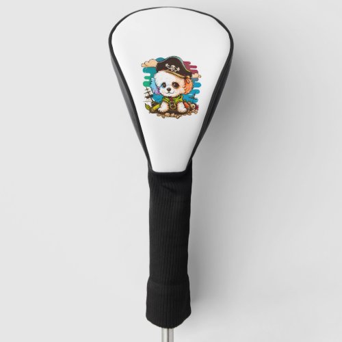 Bichon Dog Pirate Golf Head Cover
