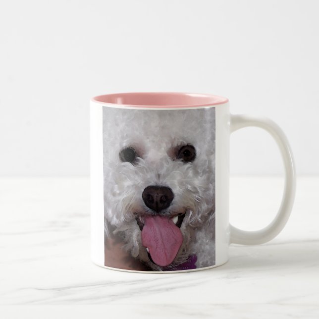 Bichon Face Two-Tone Coffee Mug (Right)