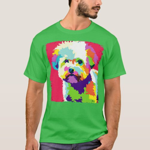 Bichon Fris Art Dog Lover Gifts T_Shirt