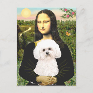 Bichon Frise 2R - Mona Lisa Postcard