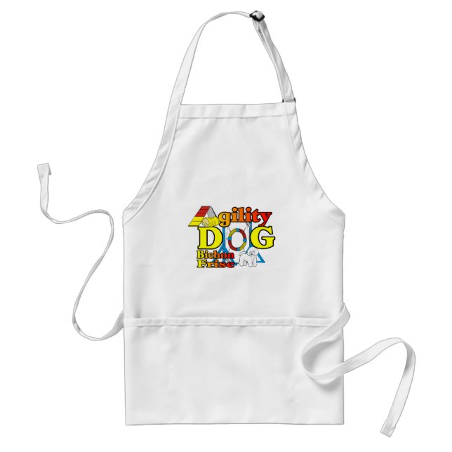 Bichon Frise Agility Gifts Adult Apron (Front)