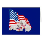 Bichon Frise American Flag (Front Horizontal)