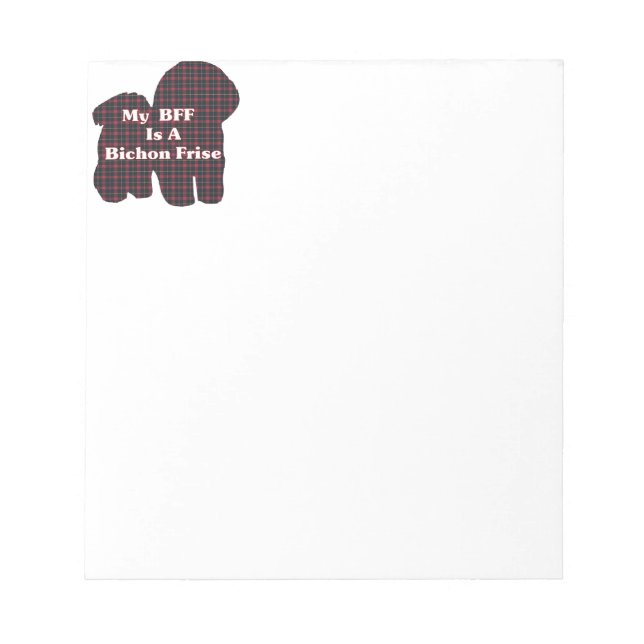 Bichon Frise BFF Notepad (Front)