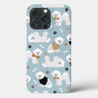 Bichon Frise Bones and Paws Blue