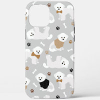Bichon Frise Bones and Paws Gray