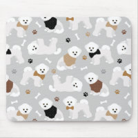Bichon Frise Bones and Paws Gray