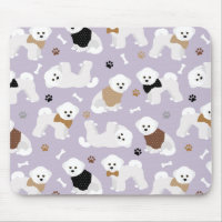 Bichon Frise Bones and Paws Purple