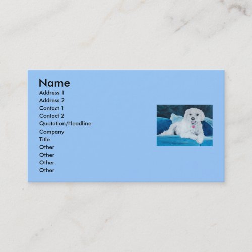 Bichon Frise Buddy Business Card Templates