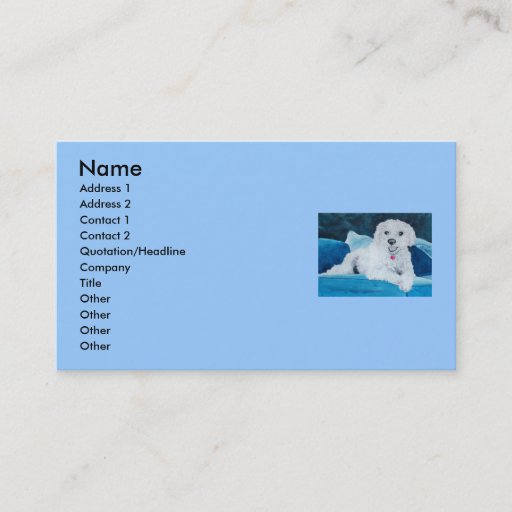 Customizable Bichon Frise Buddy Business Card Templates